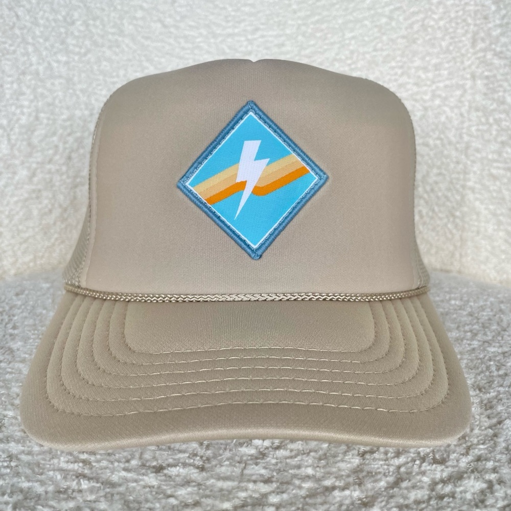 Lightning bolt trucker hat